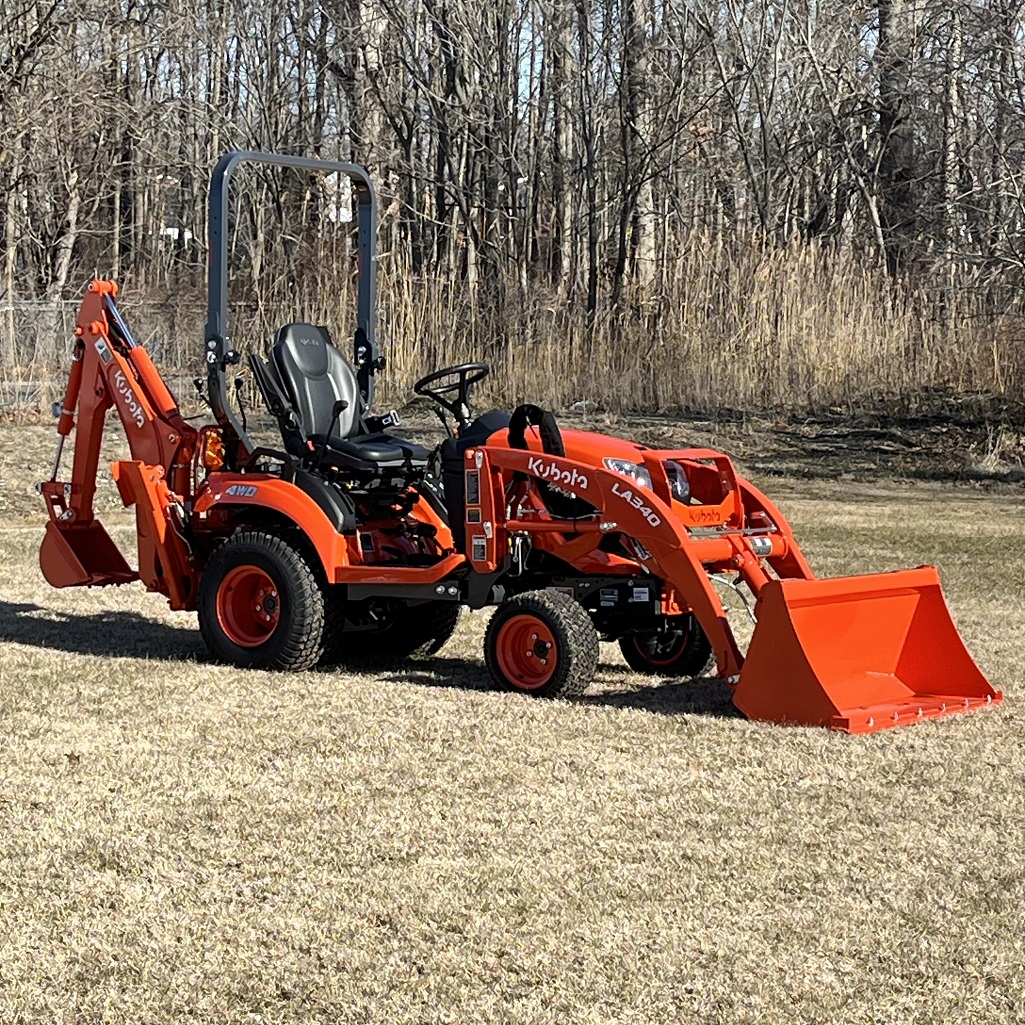 Kubota BX23SLSB-R-1 Compact Tractor Front-End Loader Backhoe